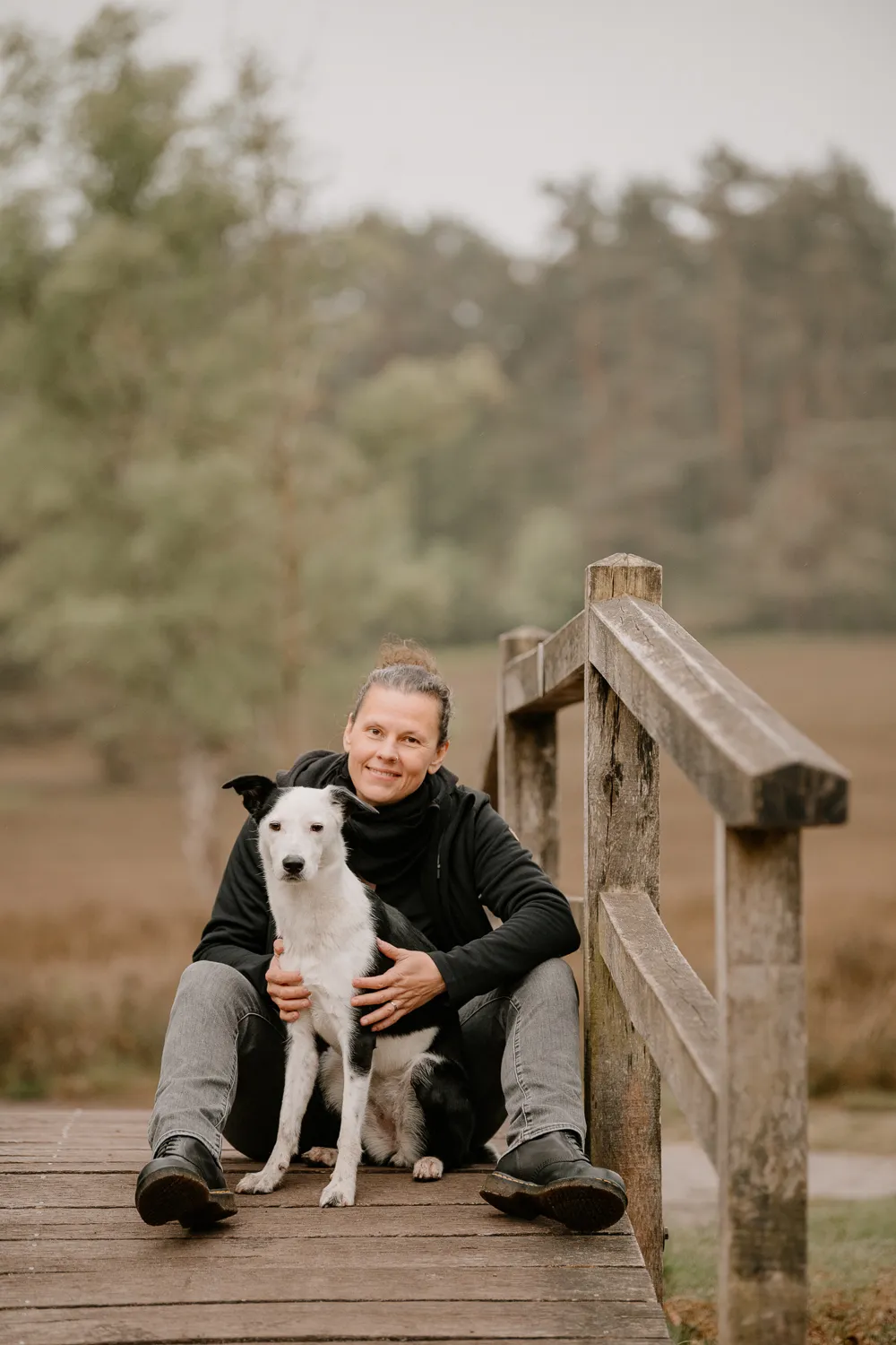 Beispiel für Hundefotos als hochwertige Wandbilder im Wohnzimmer